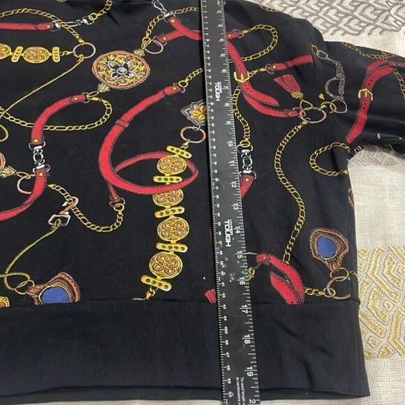 (N3) Zara chain print hoodie size S - Picture 7 of 8